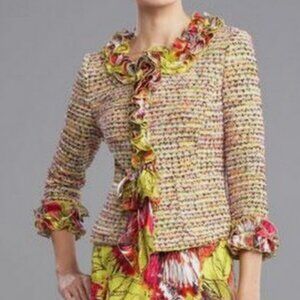 St. John Multicolor Tweed Blazer